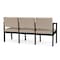 Lesro Lenox Steel 3 Seater with Center Arms, Stone (Beige) Seat, Stone Back, 64.5 W 24.5 L 32 H LS3103 - alternate 2